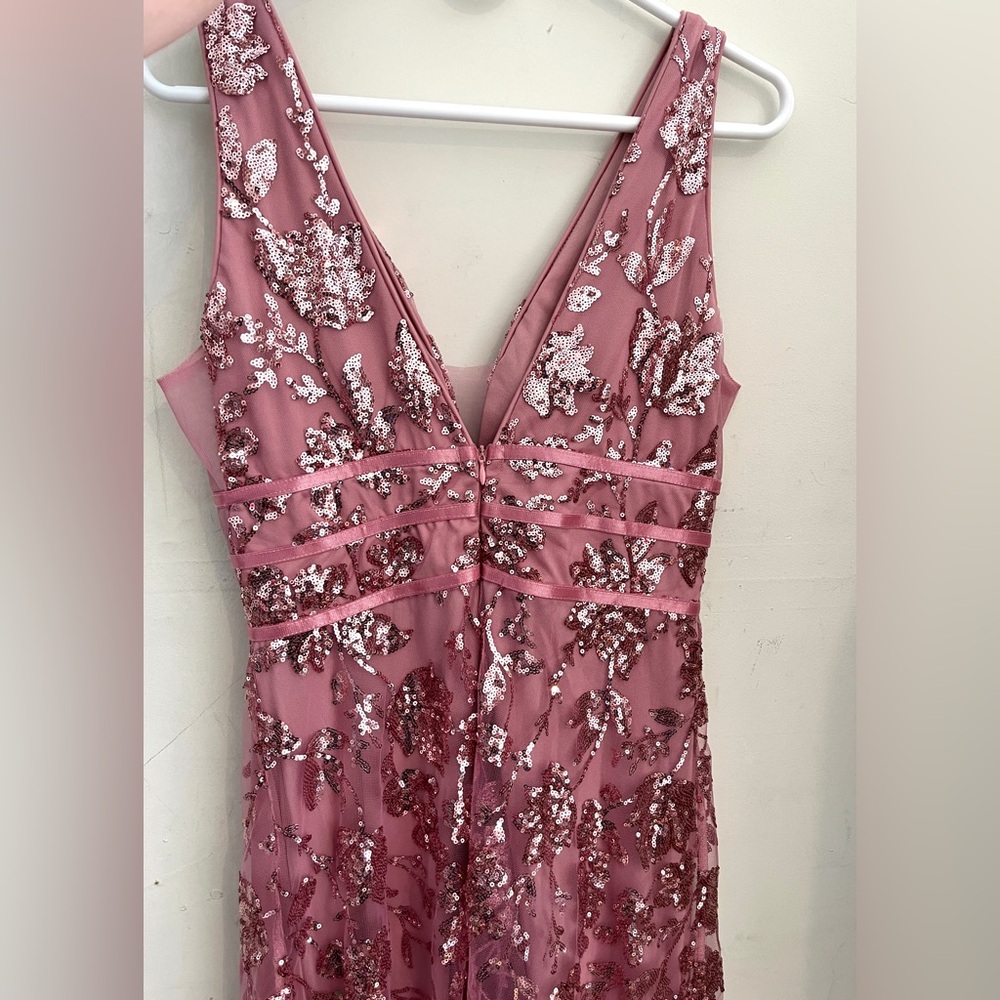 Pink Floral Embroidered Dress